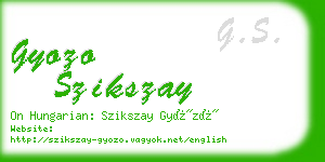 gyozo szikszay business card